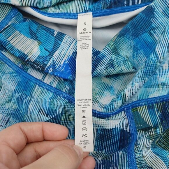 Lululemon Wunder Under Hi-Rise 7/8 Tight 25" Sun Dazed Multi Blue 8 Luxtreme - Picture 5 of 9